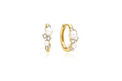  Starlit Drops - Earrings - Silver / 14kt GP - Pearl - 1cm